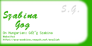 szabina gog business card